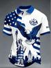 Patriotic Short-Sleeve Polo: US 250th Anniversary Freedom