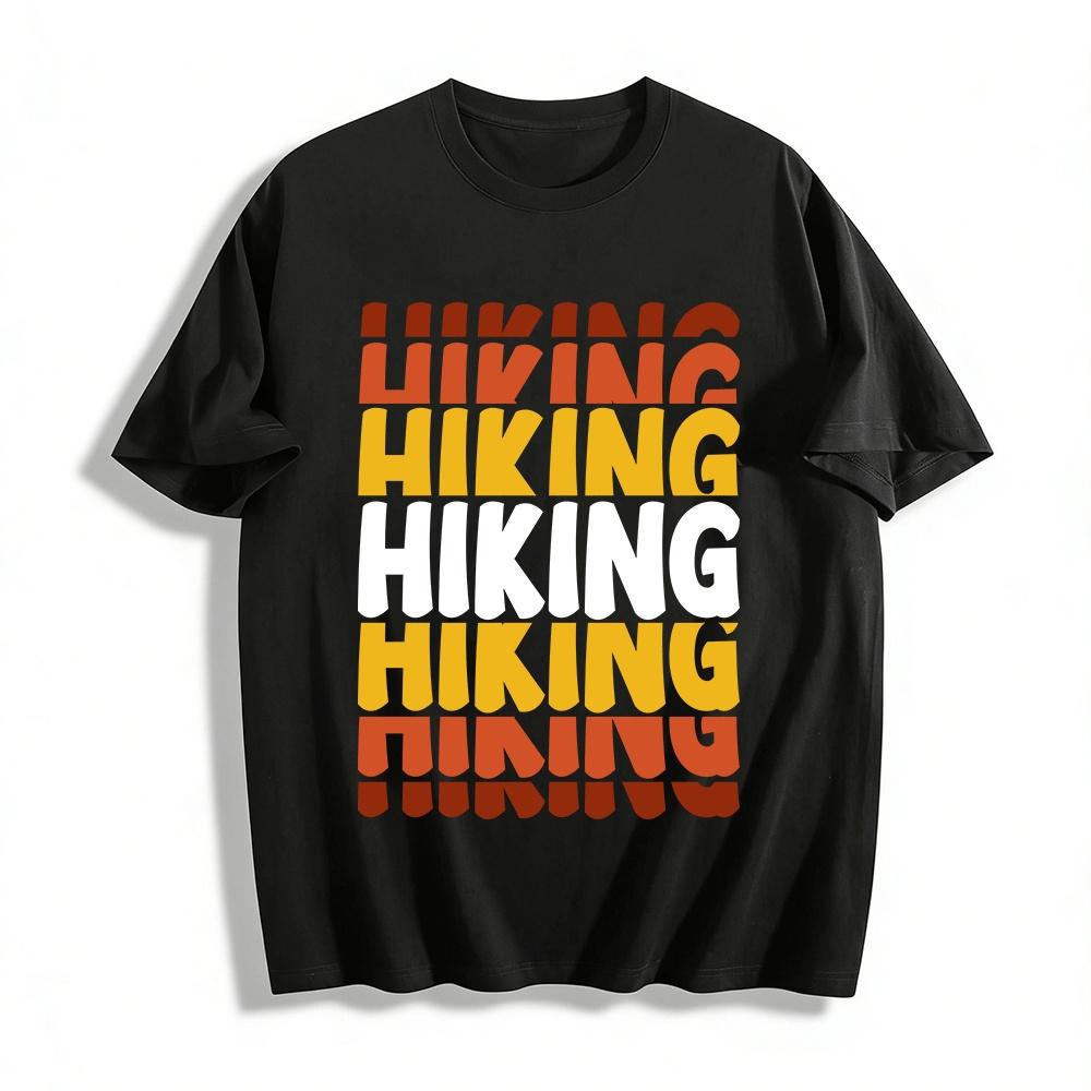 Outdoor Hiking Themed Print Casual T-Shirt For Men And Women Pure cotton T-shirt XXS
