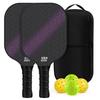 Glass Fiber Pickleball Paddle Set Kids Adults Family Couples Advanced Rackets