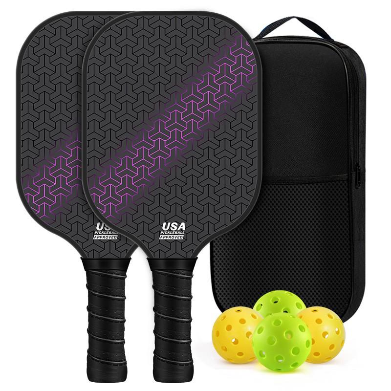 Glass Fiber Pickleball Paddle Set Kids Adults Family Couples Advanced Rackets