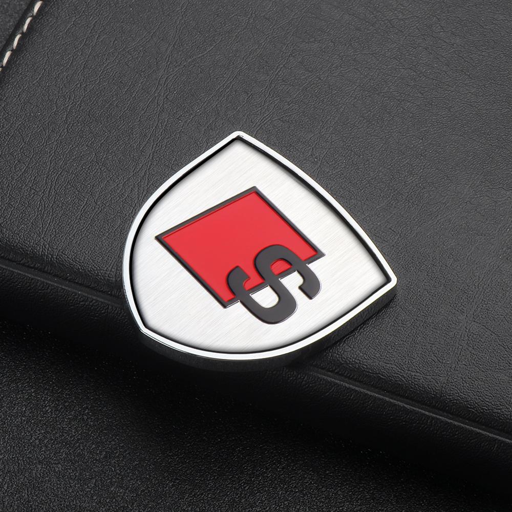 3D Metal Chrome Car Body Decoration Custom Stickers Badge Auto Emblem Sticker Center Cover For zbts2 B3 S4 S6 B7 8P Q5 Q7 Quattro