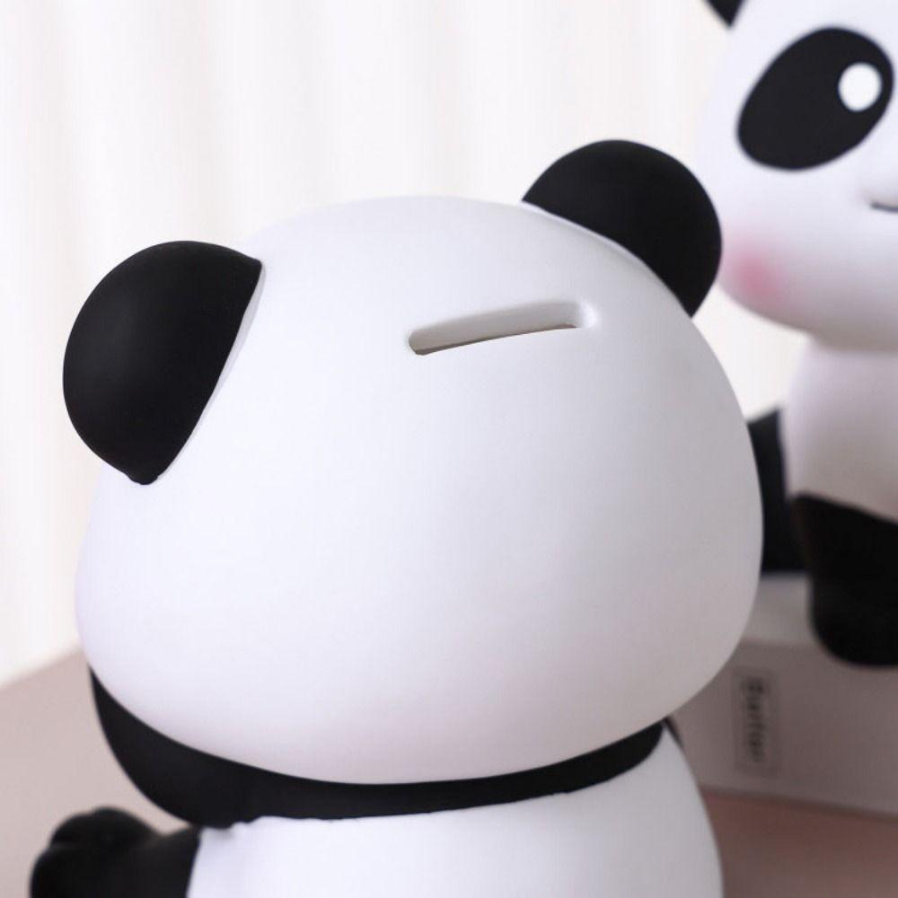 Unbreakable Sitting Panda Saving Box Cartoon Animals Ornaments Simple Panda Piggy Bank  Children's