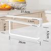Carbon Steel Cup Lid Holder Multi-functional Black White Lid Storage Rack Space Saving No Drilling Tissue Organizer Kitchen Use
