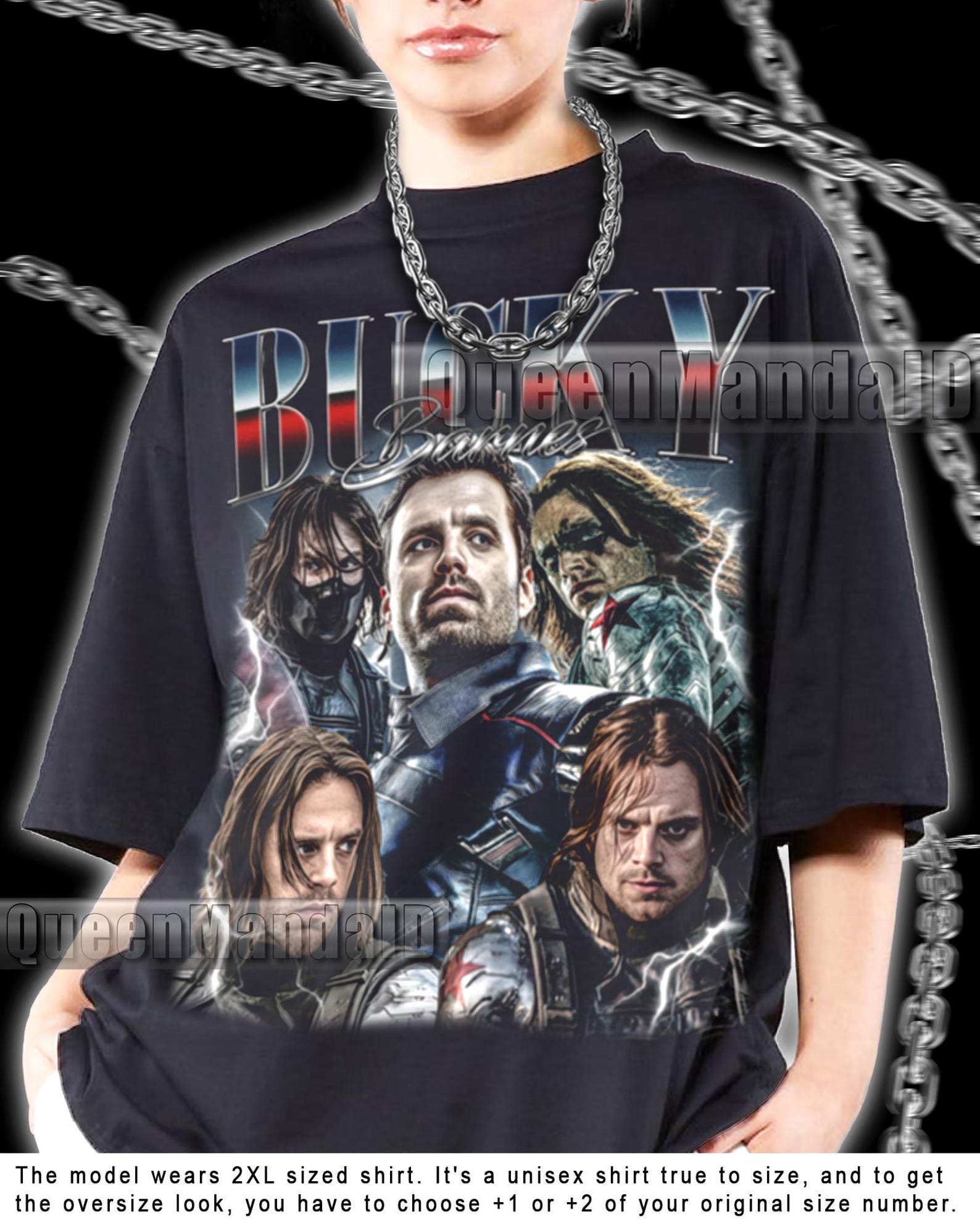 Bucky Barnes Retro 90s Graphic Tee Unisex Shirt (PK168) 3XL