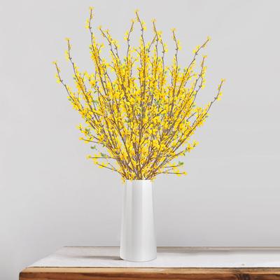 Artificial Forsythia Flower 100cm Yellow Artificial Spring Flower for Table Arrangement Home Decoration