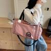 Large-capacity travel bag, portable pearlescent sports bag, short-distance high-value business trip, light messenger fitness bag, women