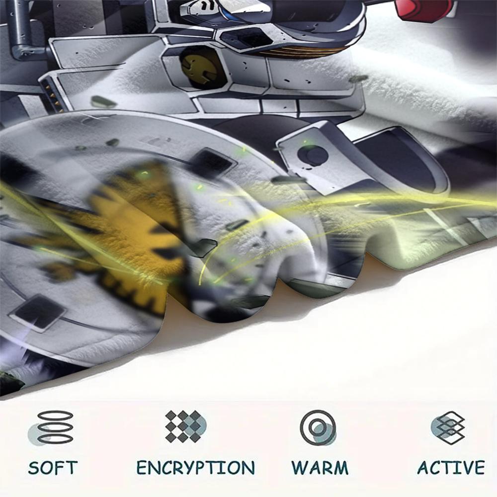 Mobile Suit Gundam Mecha Squad Blanket, Soft Throw for Bedroom, Perfect Gift for Anime Enthusiasts.chl
