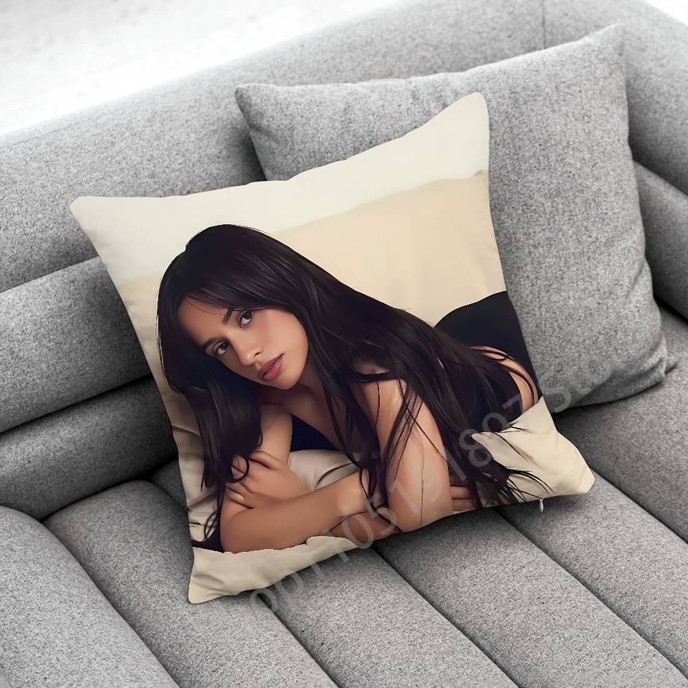 C-Camila C-Cabello Romance C XOXO Familia Throw Pillow Case For 45*45cm 40cm 55cm 50cm 30cm Square Car Pillowcase Shell
