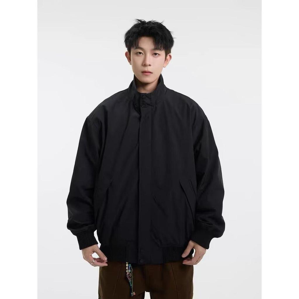 2025 Spring/Autumn Men's Cool Pique Jacket - High Street Trend, Hong Kong, Japanese Harajuku, Korean Style.