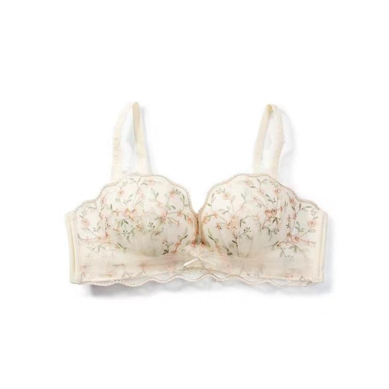 

Маленькая грудь собранное женское нижнее белье плоская грудь сбор боковая грудь против провисания без стальных косточек тисненый женский бюстгальтер 38 телесный