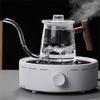 480/700ml Glass Coffee Tea Pot Gooseneck Drip Kettle Swan Neck Thin Mouth Long Mouthed Pot Coffee Maker Home Teapot
