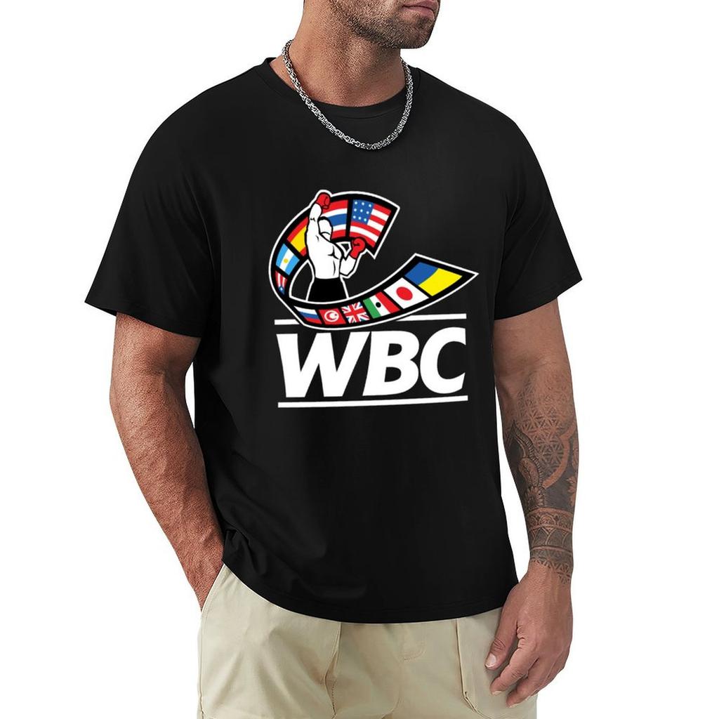 WBC World Champion T-Shirt Customs Man Clothes Cotton Graphic Tees Mens Funny T Shirts