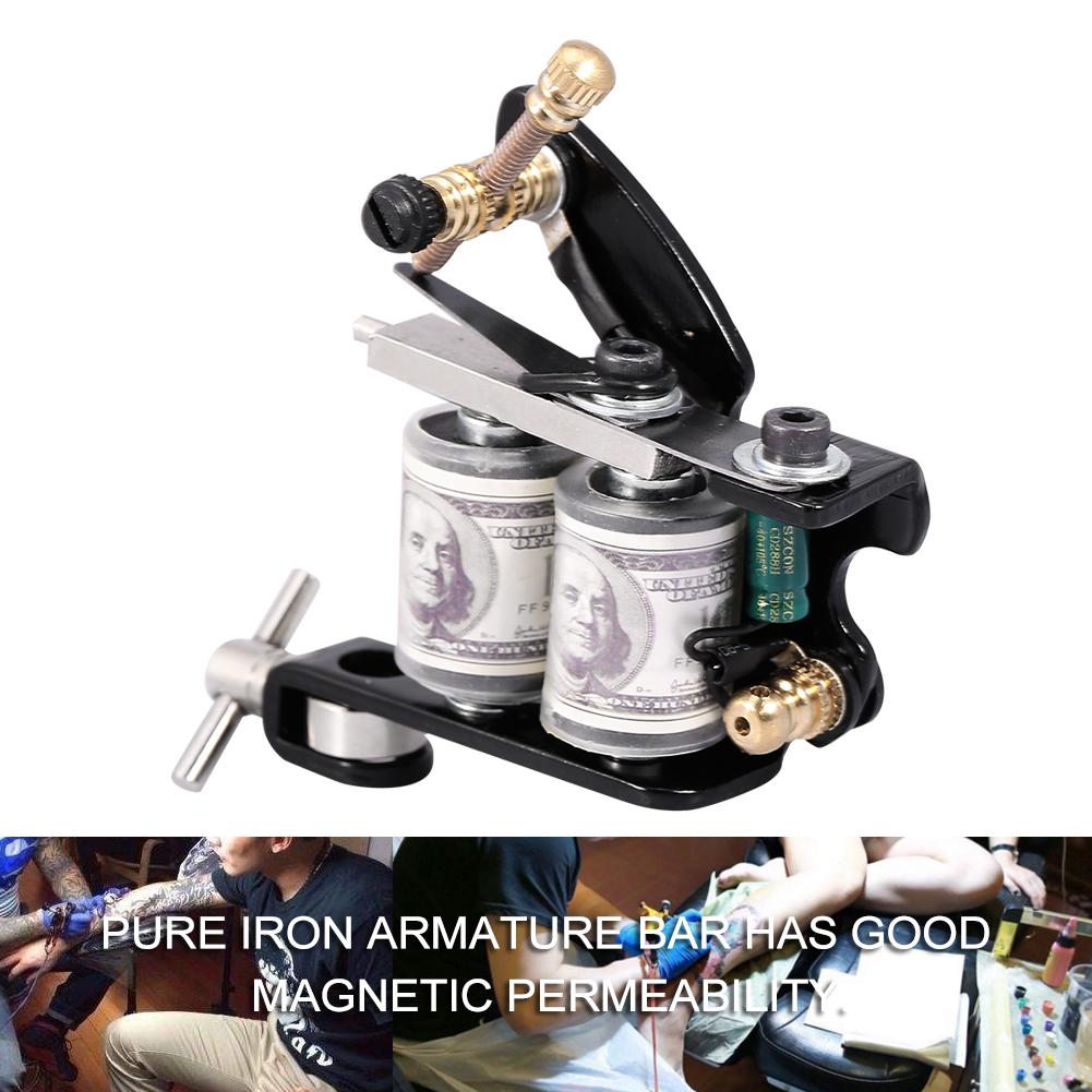 Tattoo Liner Shader Iron Machine Gun 10 Wrap Copper Coils Coloring Lining Body Art Tool