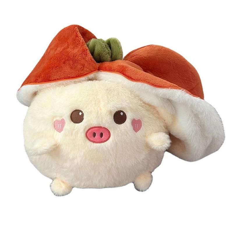 Shapeshifting Rabbit Fruit Plush Toy Stuffed Action  Dolls Pig Throw Pillow