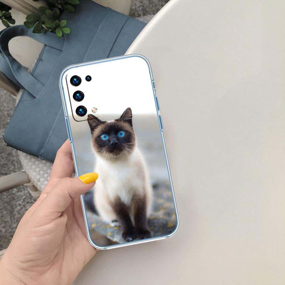

PP22 Cute Siamese Cat Soft Shell Transparent Phone Case for Motorola Moto G7 G8 G9 G84 G85 G73 G24 G15 Z2 Play Power Plus Motorola Moto G84