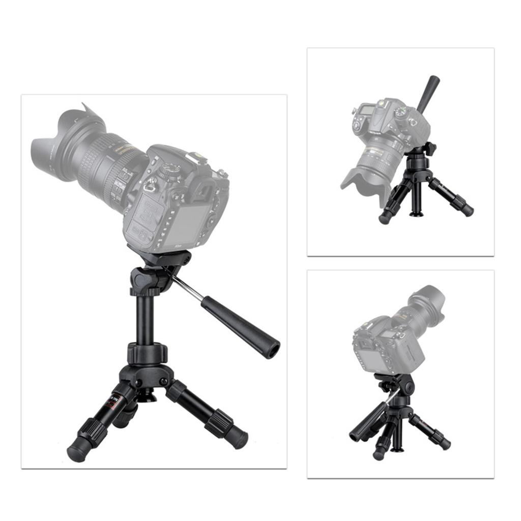 Mini treppiede leggero per fotocamera Vlog Travel Selfie Stick con impugnatura regolabile in altezza 22-28 cm/8,66-11,02 pollici