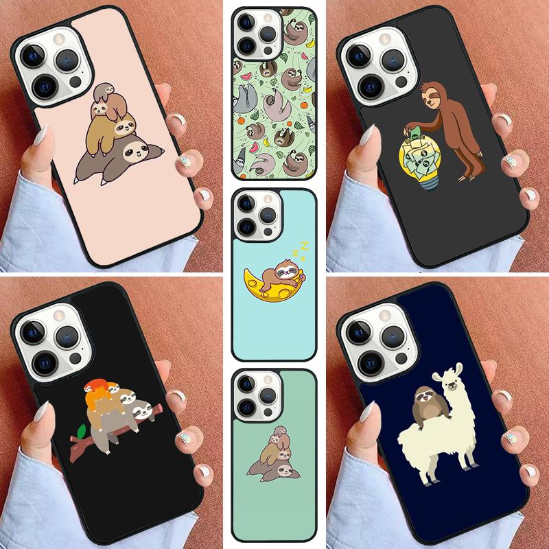 Sloth Stack Phone Case For iPhone 17 Air 11 12 13 14 15 16 16e Pro Max Cover For apple Max Plus Coque Shell