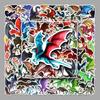 100 Dragon Graffiti Stickers - Cool Cartoon Animal Designs for DIY On Skateboards, Water Bottles, and Suitcases (Waterproof).