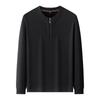 Large Men's Hoodie with Half Zipper, Fashionable and Loose T-shirt, Men's Round Neck Long Sleeved Shirt