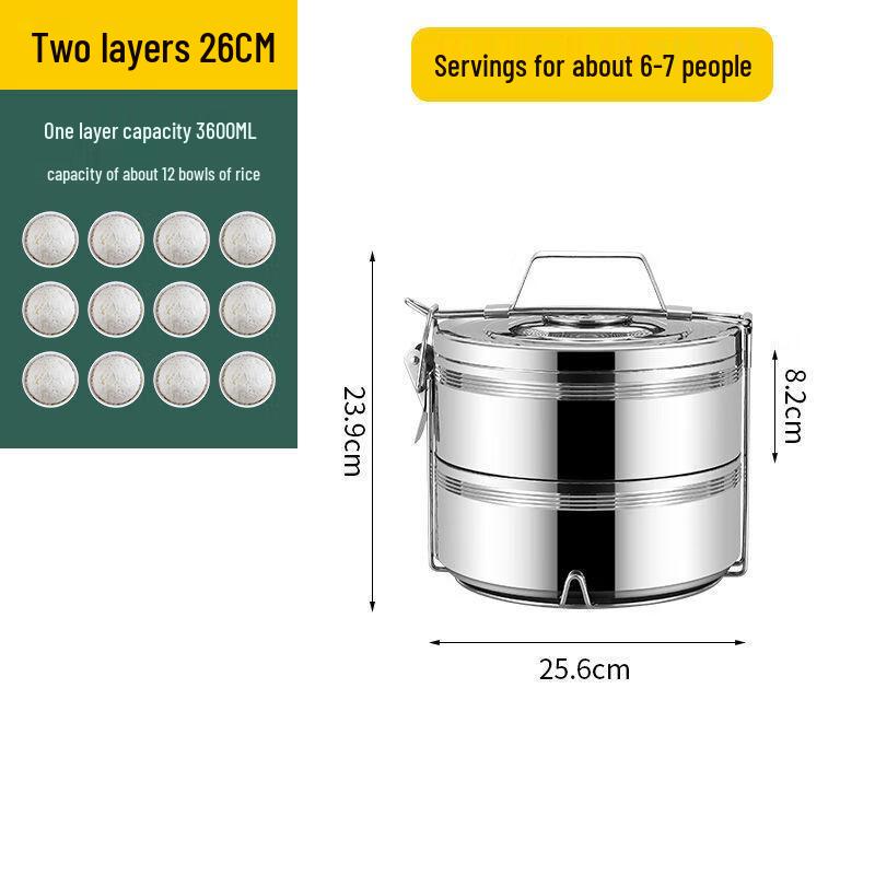 Bing Su Outdoor Stainless Steel Multi-layer Insulated Lunch Box