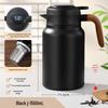Portable Large Capacity Stainless Steel Tea Stewing Pot with Wooden Handle and Water Separator