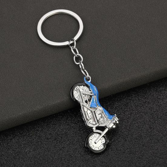 Motorcycle Keychain Alloy Rhinestone Metal Key Ring  Multiple Colors Cool Car Keychain Accessories for Men Women Accessories