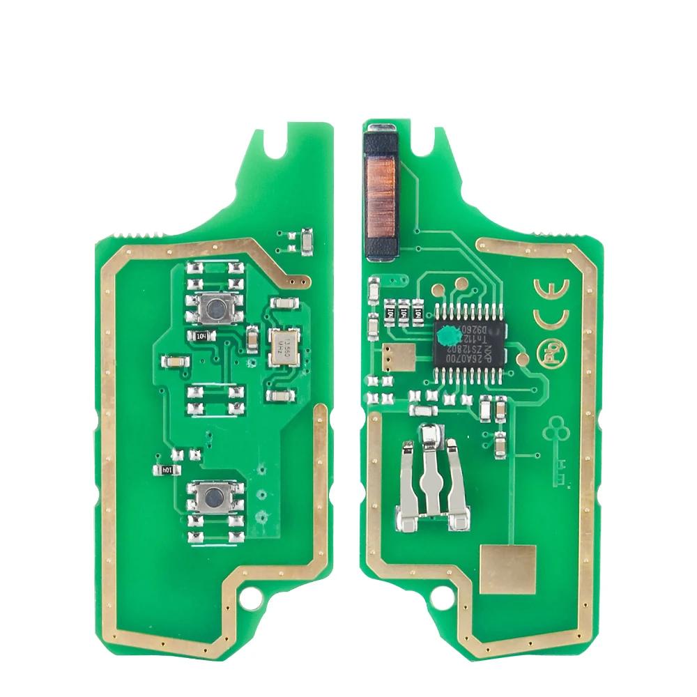 KEYYOU For Citroen C5 X7 C2 C3 C4 Grand Picasso Berlingo C6 C8 3 Buttons light Remote Car Key VA2/HCA 433Mhz ID46 CE0523 Ce0536
