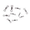 100Pcs/Box Fishing Bearing Rolling Swivel Metal Bearing Swivel Solid Ring Lures Fishing Connector Carp Fishing Tackle