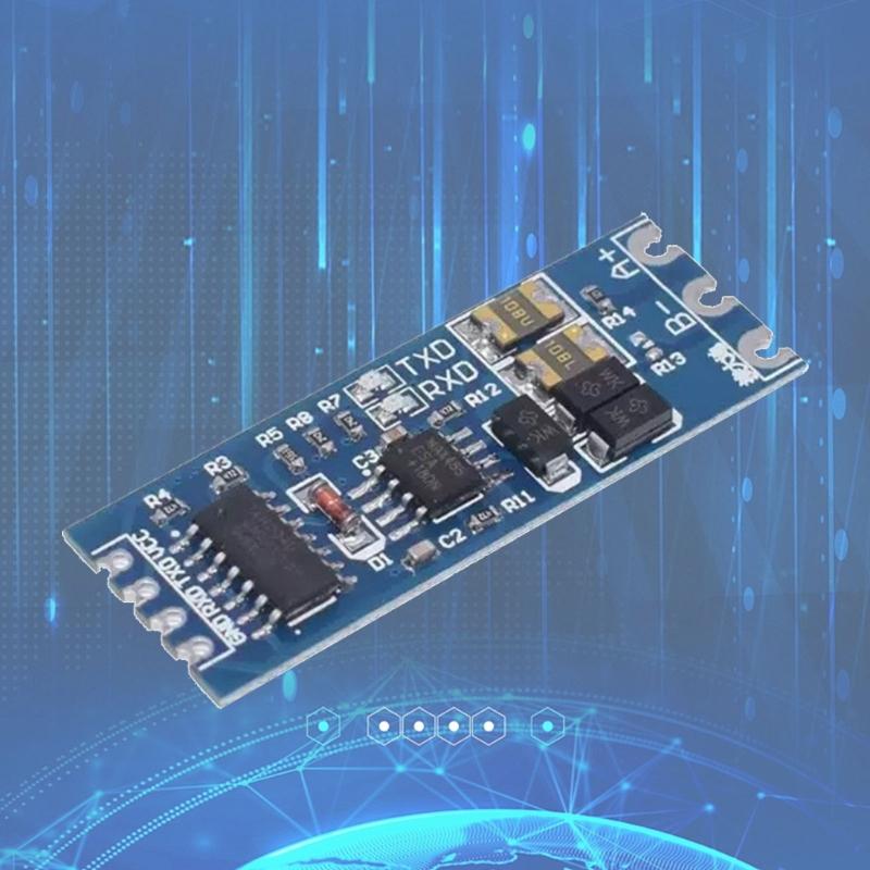 Serials Communication Converters Board TTL To RS485 Module with 3.3V5V Power Supporting, Clear Wiring Labels and TXRX Display Light for Projects