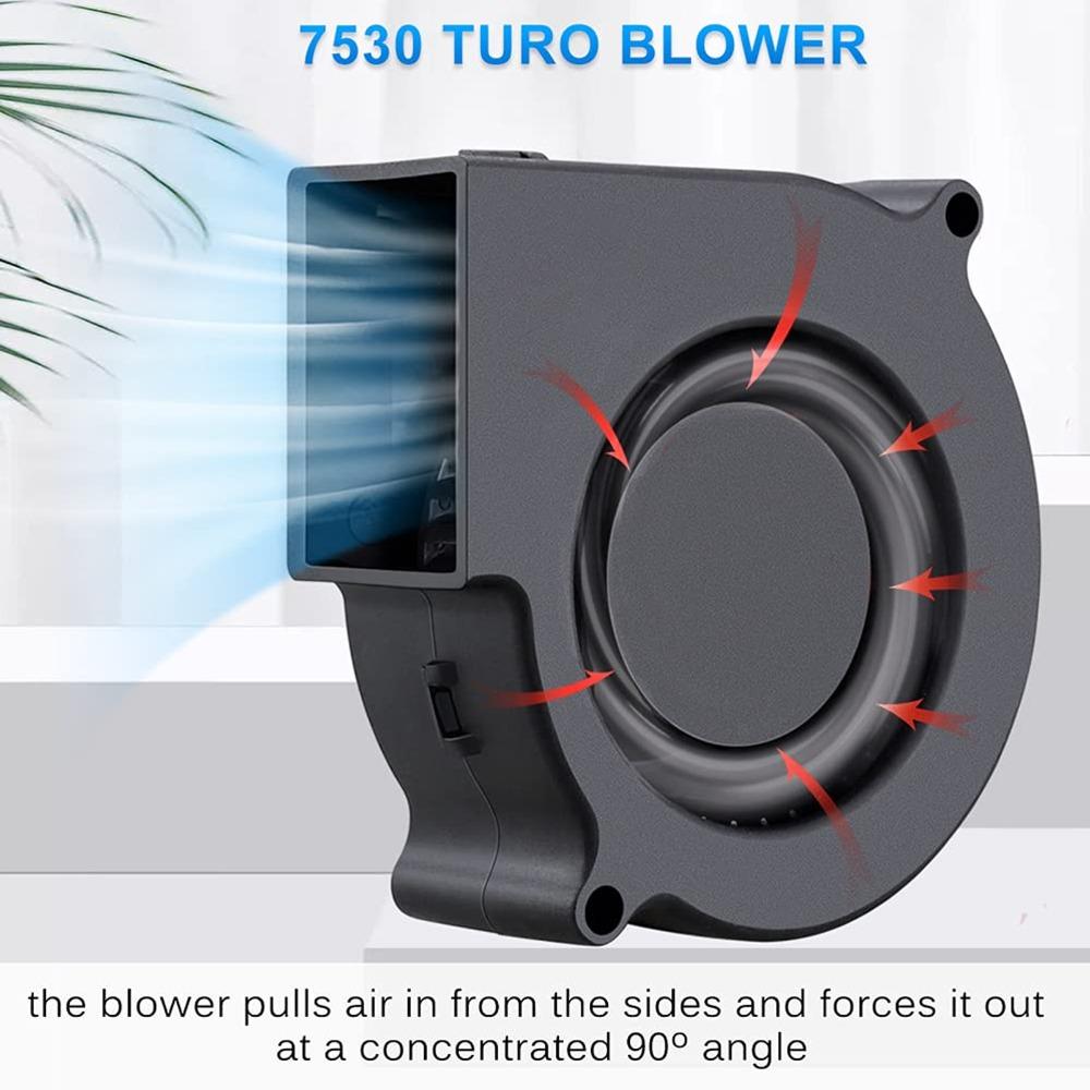 75x75x30mm Cooling Blower Fan DC 12V Brushless Cooling Fan Computer Case Cooler  Computer Chassis