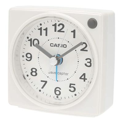 CASIO Alarm Clock Radio-Controlled Table White Analog Desktop Compact Light TQ-750J-7JF