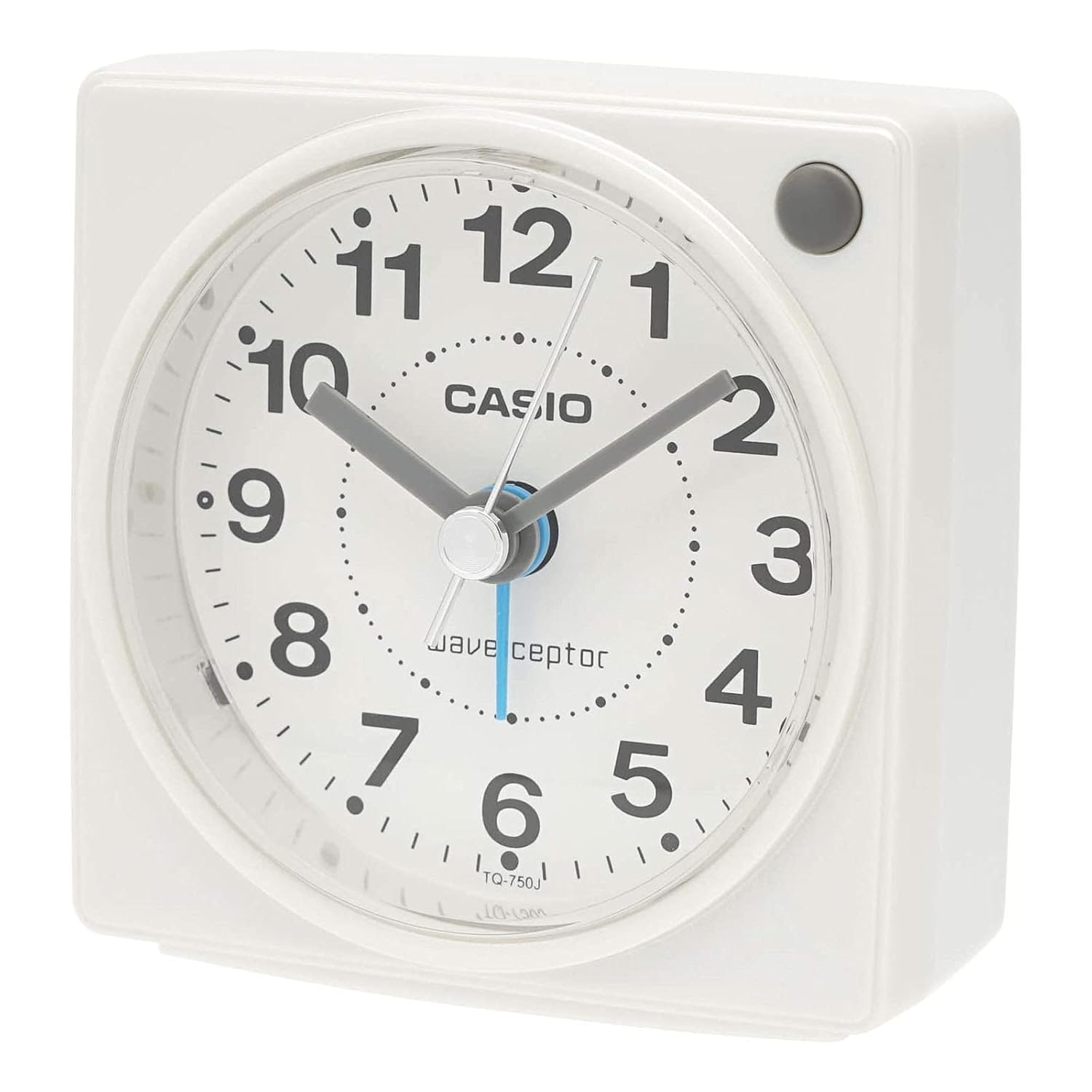 CASIO Alarm Clock Radio-Controlled Table White Analog Desktop Compact Light TQ-750J-7JF
