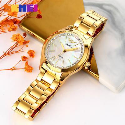 Fashion Shellfish Elegant Diamond Face Women's Watch Solid Steel Belt Service Women's Simple Quartz Watch