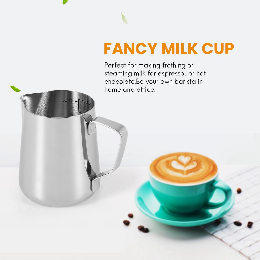 Good-Milk Frothing Pitcher 350Ml (12Oz)Steaming Pitchers Stainless Steel Milk Coffee Cappuccino Latte Art Barista Steam Pitchers