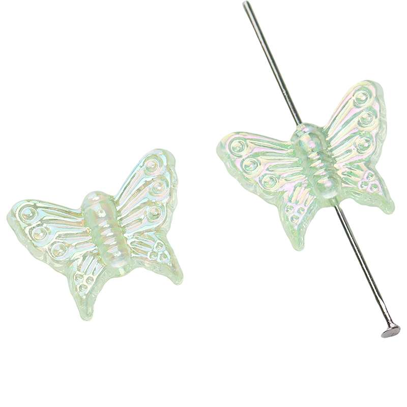 1000pcs Acrylic Colorful Butterfly Beads For DIY Necklace Bracelet Jewelry Accessories