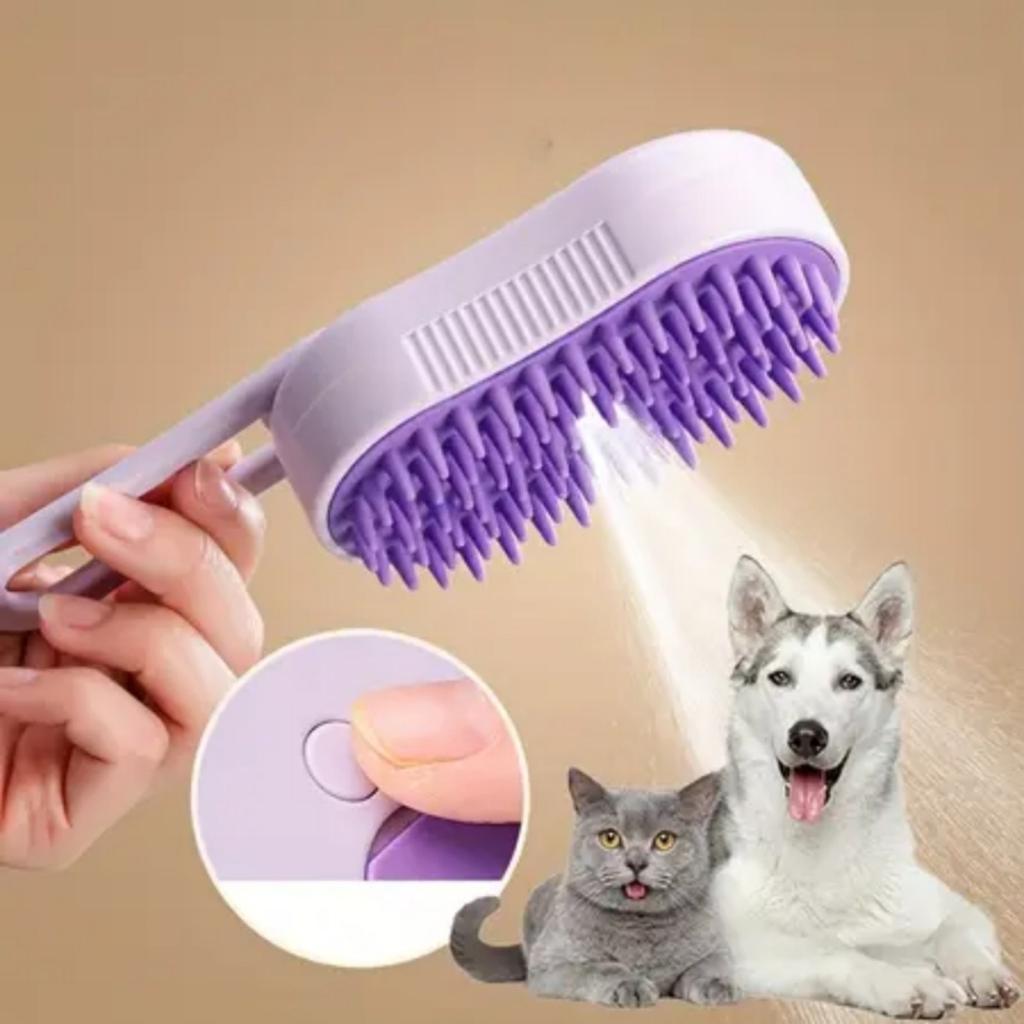 Pet Beauty Brush, Cat Steam Comb with Spray, Automatic Hair Removal Spray and Anti-static USB Charging, Portable Hair Removal Tool