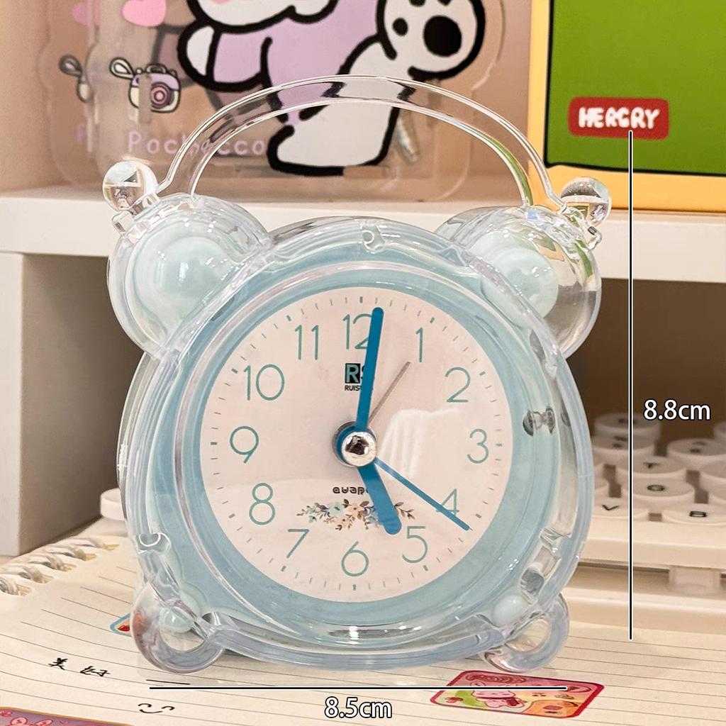 Silent Alarm Clock for Students Bedside Lazy People Getting Up In The Bedroom with Simple Night Light Cartoon Children Creative Learning Watch