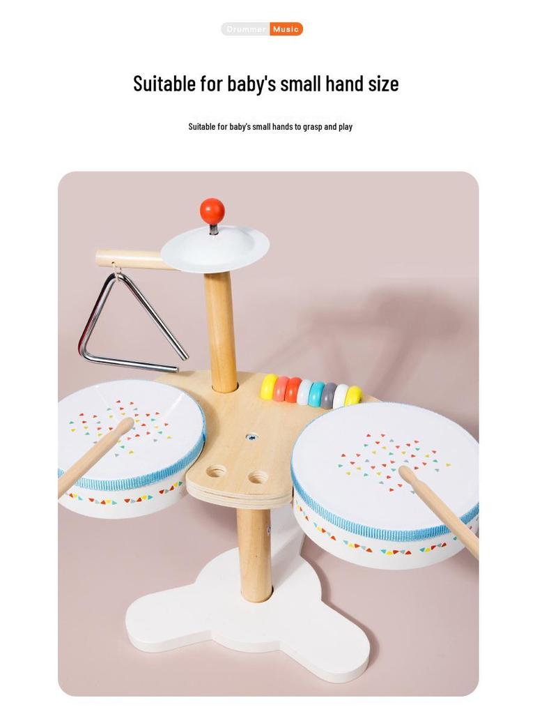 Montessori Wooden Multifunctional Drum Set for Kids - Cultivate Musical Talent with Five-Note Educational Toy