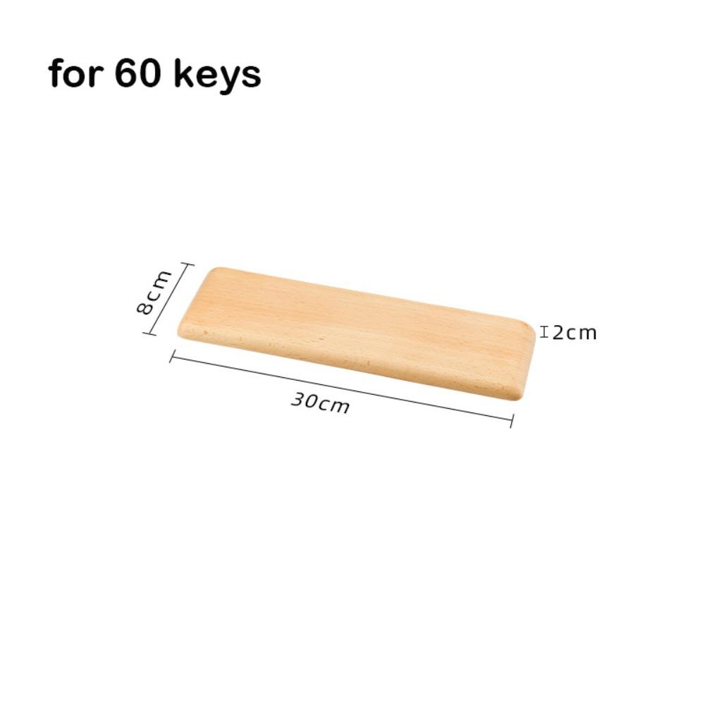 Wooden Rest Palm Pad for 60/87/104 Keys Mechanical Keyboard Pad New Keyboard Wrist Rest Beech 30cm