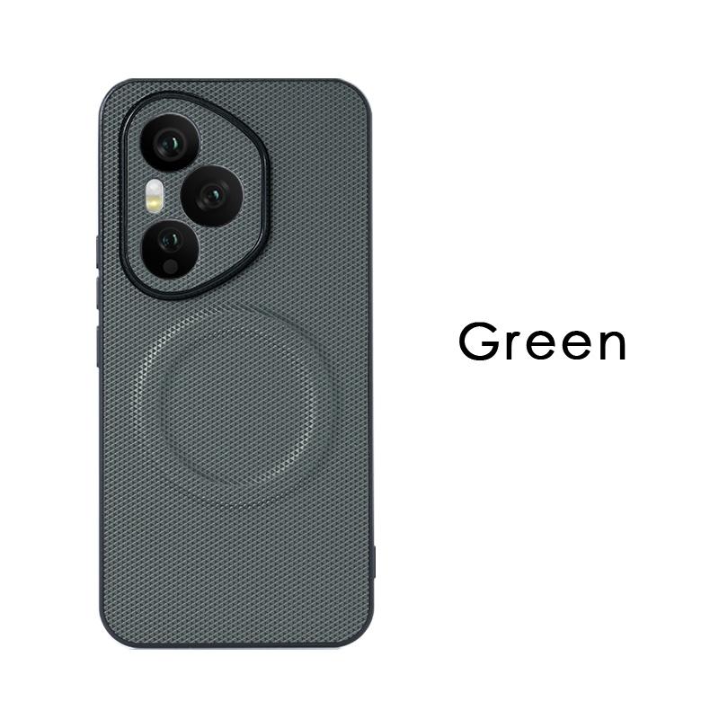 Ultrathin Leather Texture Builtin Magsafe Magnetic Phone Case For Honor 400 X60 Magic 7 Pro Wireless Charge Frosted Cover