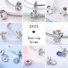 Charms Plata De Ley 925 copper Original Devil's Eye Perfume Bottle Bow Silicone Spacer Beads Women Bracelet DIY Zircon Pendants