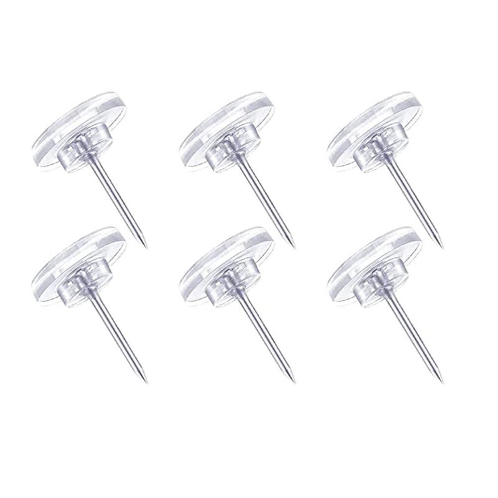 100pcs Round Clear Push Pins Thumb Tacks For Bulletin Board Posters Photos Postcards Office Home Decoration