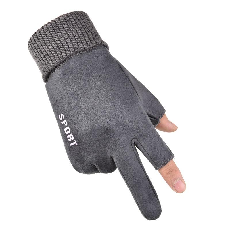 Wildlederhandschuhe Herren- und Damen-Winter Samt warm Touchscreen Outdoor Laufhandschuhe Fahrhandschuhe Angelhandschuhe