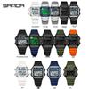 Sanda Men's Outdoor Sports Electronic Watch - Multifunctional, Waterproof, with Countdown and Snooze Feature.