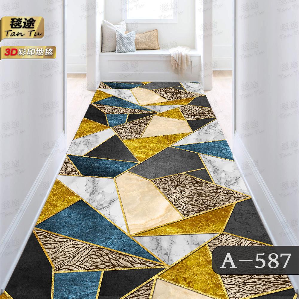 3D Ковер Обрезаемый Напольный Коврик Входная Дверь Коридор Лестница Длинная Полоса Домашний Ковер Отель 100*160cm