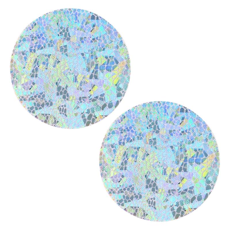 20 Pairs Women Sexy Self Adhesive Nipple Covers Colorful Ice Crack Pattern Disposable Breast Stickers Pasties Sticky Bra