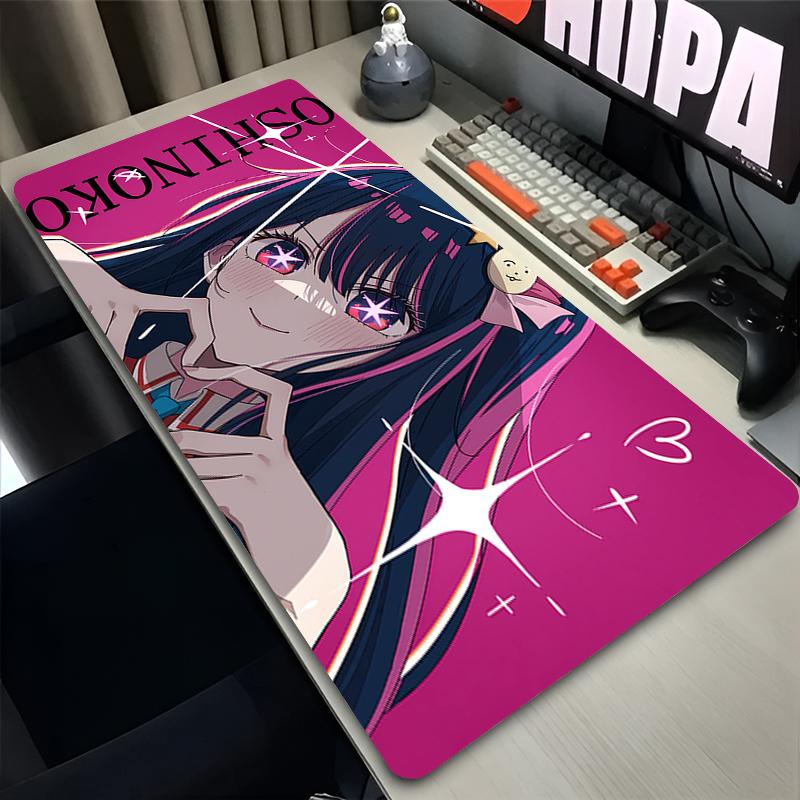 Colorful Anime Mouse Pad O-oshi no Ko E-sports Gamer Desk Mat kawaii carpet Laptop Game Accessories Large Mousepad For Best Gift