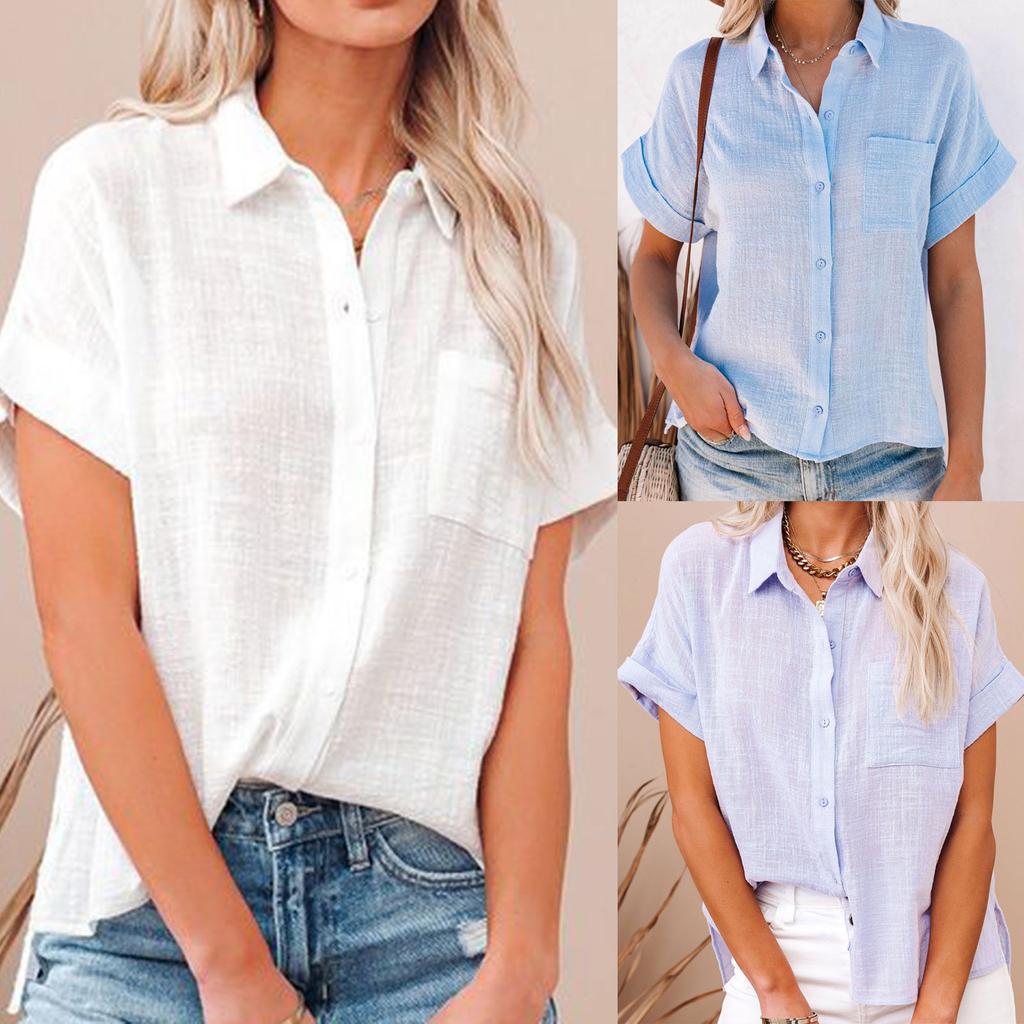 Buy Ladies Solid Color Cotton And Linen 