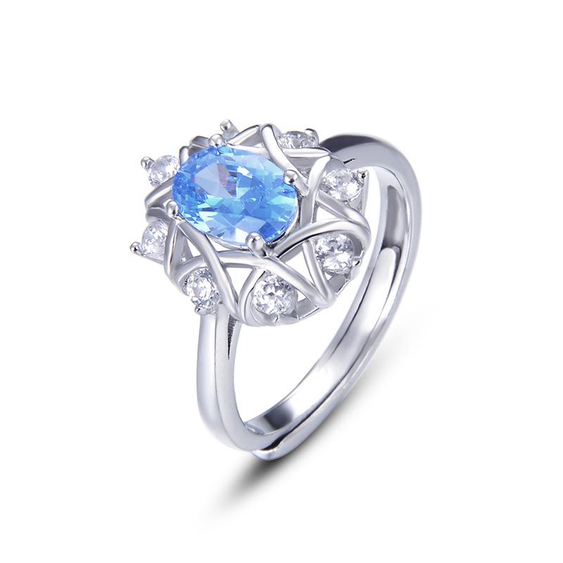 Lindon Classic 925 Sterling Silver Zircon Ring Ladies Jewelry Wedding Promise Party Gift