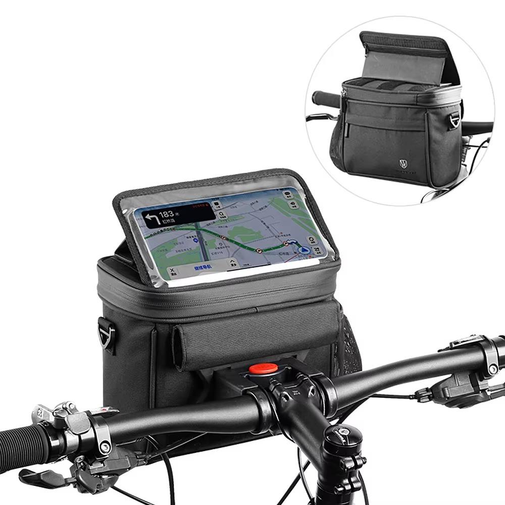 

Waterproof Front Frame Bag For Mtb/road Bike, With Touchscreen Window & Secure Phone Holder | Cycling Storage & Handlebar Accessory чорний